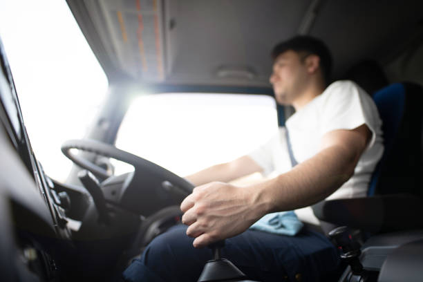 man driving a truck